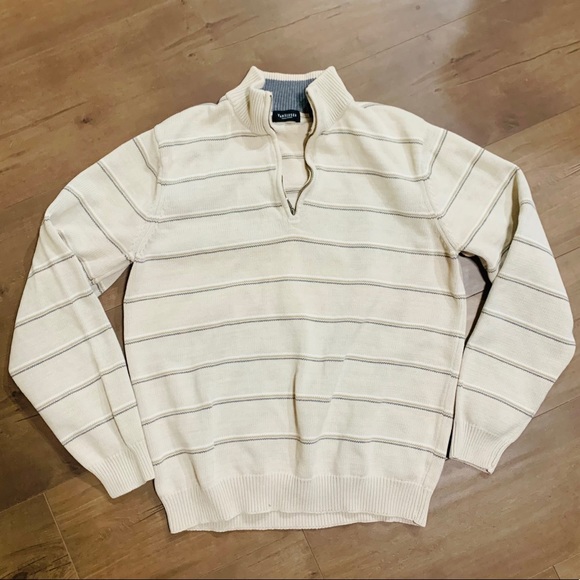 Van Heusen Other - Vintage Van Heusen Striped Knit Mock Neck Sweater 0319